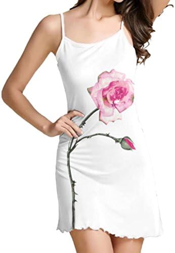 Women Dress Daoroka Sexy Plus Size Off Shoulder Floral Print Sleeveless Casual Loose Evening Party Maxi Beach Mini Skirt