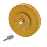 TCP Global Rubber Eraser Wheel 4" Inch Pad includes Drill Adapter - Pinstripe, Adhesive Remover, Vinyl Decal, Graphics Removal Tool