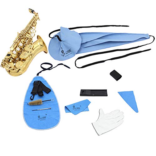 10-in-1 Saxophone Cleaning Kit Sax Clean Tools Saxophone Care Maintenance Set Includes Cleaning Cloth, Mouthpiece Brush, Mini Clarinet Screwdriver, Neck Strap,Reed Case,Thumb Rest Cushion,Gloves