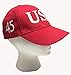 Trump '45' President Red Hat with White Embroidery 100% Cotton Cap Adjustable IMPORTED HAT