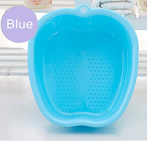 Lemoncy Large Plastic Foot Basin Foot Bath Spa Tub Foot Massage for Soaking Foot,Detox,Toe Nails, and Ankles,Pedicure,Improved Sturdy Portable Foot Tub-Blue