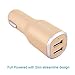 Gold car charger-Tranesca 24W Dual Port USB car charger for iPhone 7/iPhone 7 Plus/iPhone 6s/iPhone 6/iPhone 5s,iPad Air/iPad Pro;Samsung Galaxy Note Series and other Android and iOS devices-Gold