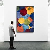 Framed Canvas Wall Art Color Block Canvas Prints Home Artwork Decoration for Living Room,Bedroom - 16x24 inches