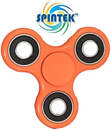 Spintek Fidget Spinner (ORANGE) Toy Hand Spinner Best Stress Reducer Boredom Anti Anxiety ADD, ADHD, Autism Adult Children Kids 360 Spinner Helps Focusing Fidget Toys Focus
