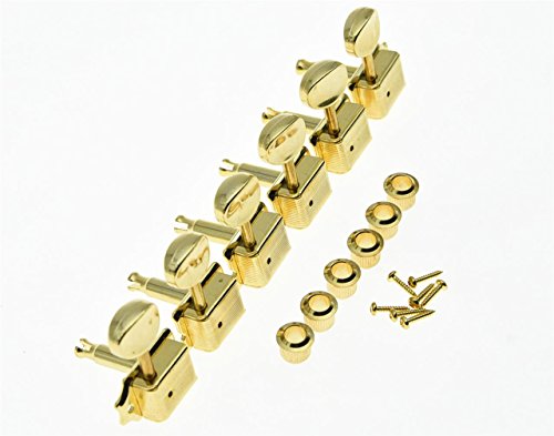 KAISH Gold Split Post Vintage Guitar Tuning Keys Tuners Machine Heads for Strat/Tele Korea Made