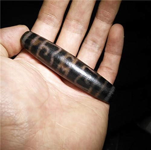 Genuine Tibetan Lotus Born Dzi Bead Amulet Guru Rinpoche Hat Gzi Ancient Pure Agate Old Antique Nepal Zee Tibet Buddhism Necklace Pendant Authentic Carnelian Protective Charm Real Talisman