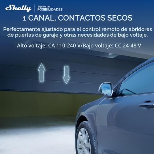 1 Gen3 - Interriptor Relé Inteligente con contactos secos, Wi-Fi y Bluetooth, Control remoto de luz por App, Compatible con Alexa y Google Home, No requiere Hub, Chip Shelly de 8MB - 2 Piezas