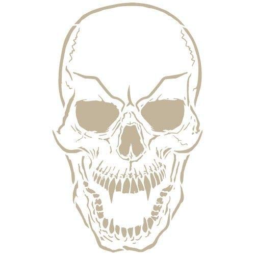 TODO-STENCIL Stencil Airbrush Skull 027. Exterior dimensions: 20 x 30 cm. Internal dimensions: 15 x 25 cm