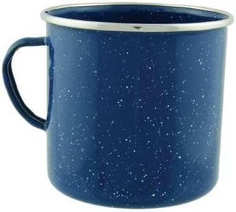 24oz Camping Enamel Mug Cup with Stainless Steel Rim (6-pc Set)