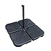 COBANA 4-Piece Cantilever Offset Patio Umbrella Base, Easy Filling Umbrella Stand Weights, Water/Sand Filled, Max 176lbs/72.4L