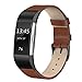 SWEES Leather Bands Compatible with Fitbit Charge 2, Genuine Leather Replacement Large (6.4