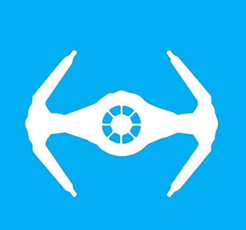 6134 Tie Fighter white vinyl decal for bumpers, windows, laptops or any smooth surface