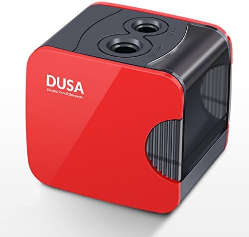 Electric Pencil Sharpener , DUSA - Double Hole For NO. 2 and Colored Pencils（Drawing, Coloring) - Students , Kid Friendly , Artist - USB / Battery Operated
