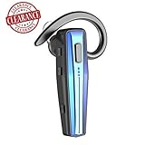 Bluetooth Headset, Handsfree Wireless Earpiece with Mic and Mute Key for Business/Office/Driving (Bluetooth V5.0, 240 Hours Standby Time, Black)