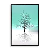 Framed Canvas Wall Art Tree Canvas Prints Home Artwork Decoration for Living Room,Bedroom - 16x24 inches