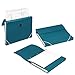 Samsill DUO 2-in-1 Organizer / 1 Inch 3 Ring Binder & File Organizer Combination / School Supplies / Paper Organizer / Turquoise / Updated Version, Model:SAM10134