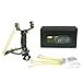 Wisdoman Outdoor Athletics Slingshot Kit, Adjustable Stainless Professional Hunting Catapult High Powerful Slingshots Rubber Bands and 50 Steel Balls (Black2)