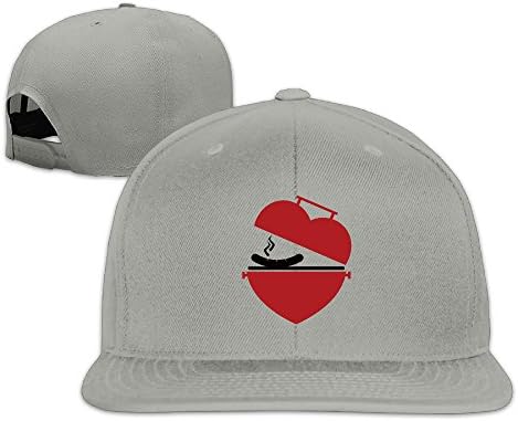 I Love BBQ Unisex Adjustable Flat Hat Bill Snapback Baseball Cap Outdoor Sports 8 Colors