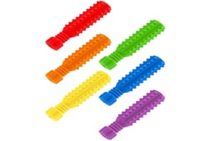 Quhoxdye 6 Pieces Sensory Chew Pencil Set Chewable Pencil Toppers Chew Toys for Sensory Kids Boys and Girls, Oral Motor Needs