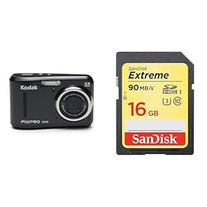 Kodak PIXPRO Friendly Zoom FZ43 16 MP Digital Camera with SanDisk Extreme 16GB