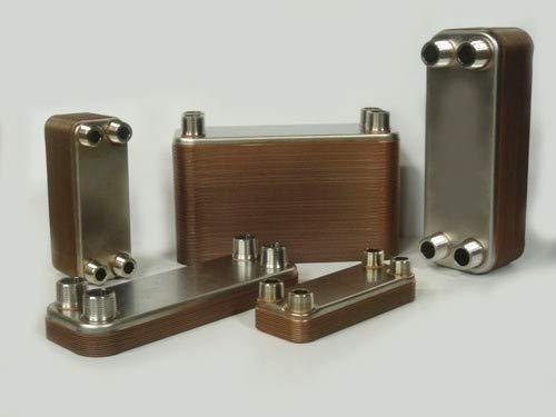 50-plate Outdoor Wood Furnace Brazed Plate Heat Exchanger, 5"x12", 1-1/4" MNPT, up to 650,000 BTU/hr - Thumbnail 3