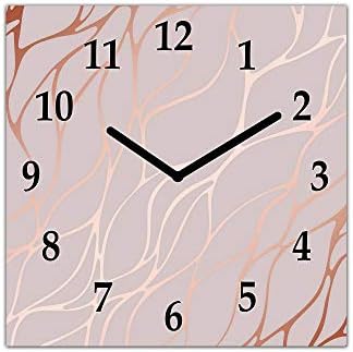 Concept Crystal Glass Wall Clock – Wall Clock Unique Design – Silent Clock for Home Décor TG10B Surfaces Series: Rose Gold