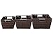 Decorative Organizing Baskets - Small, Medium, Large Wicker Baskets - 3 Piece Set