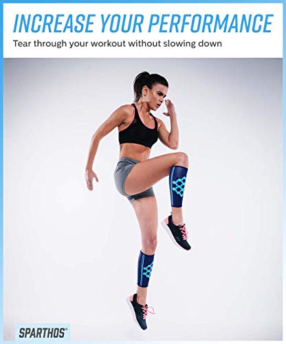 3 Calf+Compression+Sleeves+SPARTHOS+Pair