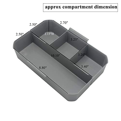 BangQiao Multipurpose Plastic Storage Box Container Bin with Removable Tray and Portable Handle, Family Emergency Medicine Kit First Aid Case Organizer, Pink&Gray