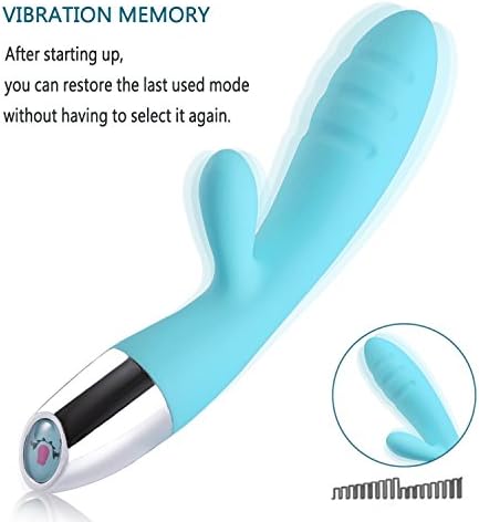 Dual Powerful Motors - 100% Waterproof Wand Massager - One-button Operation - USB Rechargeable - Memory Function - Arbitrary Bending - Best Rated for Travel Gift (Blue)