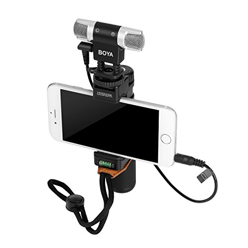 BOYA BY-MM3 Mini Condenser Stereo Shotgun Microphone with Left and Right Channel for iPhone 8 8 plus 7 7 plus iPad Air Laptop Windows DSLR Camera Camcorders Podcast Micro Film - Thumbnail 3