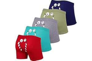 CSYER Boys Cotton Boxer Briefs Underwear Mesh Performance Sport Boxer Briefs for Big Boy with Fly 5 Pack