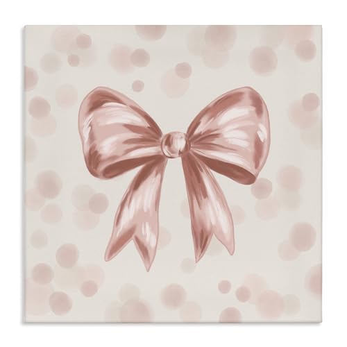 Stupell Industries Sweetest Bow on Dots Canvas Wall Art, design by Kristen Dalp…