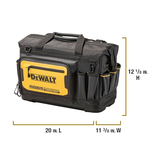 DEWALT Tool Bag, Water Resistant, Hard Bottom, 20-inch, Professional Tool Tote with photo 11