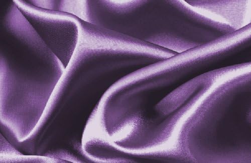 Soft Silky Satin Solid Purple 4Pc Deep Pocket Sheet Set For Queen Bed