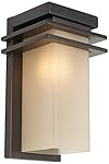 Bronze and Opal 12" High Rectangle Outdoor Wall Light