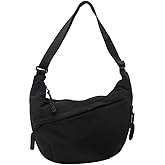 Nylon Crescent Crossbody Bag for Women Shoulder Tote Handbag Casual Sling Bag Dumpling Purse Bag for Outdoor Travel