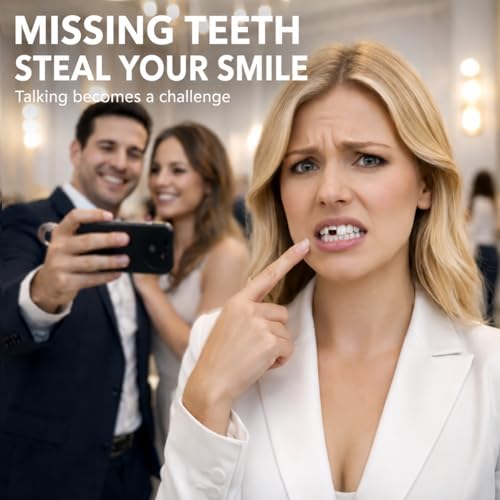 Tooth Filling Repair Kit, Temporary Tooth Filling, Home Use Tooth Repair Kit for Restoring Missing Dentures and Fractured Teeth, Regain Confidence Smile, 1 Count (Pack of 1)
