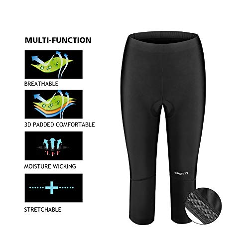 image for Spotti Womens Bike Shorts with Pocket, 3D Padded Road Cycling Women's 