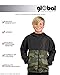 Global Blank Boys Windbreaker Jacket Hooded Water-Resistant Soft-Shell Coat Kids