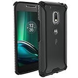 Poetic Affinity Series Thin Dual Material Bumper Case for Motorola Moto G Play/Moto G4 Play - Black/Clear