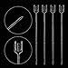 Maitys Floral Card Holder Picks 12.2 Inches Plastic Straight Head Floral Photo Sticks Clear Fork Shaped Flower Place Card Holders for Bouquet Arrangement Mother's Day Wedding Birthday Party Decoration