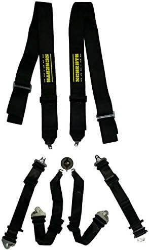 Schroth Racing 6 Point Camlock Racing Harness - Profi 2 - Snap In Flexi Lap Harness - Black
