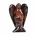 Justinstones Carved Mahogany Obsidian Gemstone Peace Angel Pocket Guardian AngelHealing Statue 1.5 inch