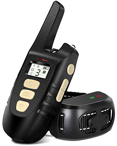 Shock Collar for Dogs – Dog Training Collar with Remote w/3 Training Modes, Beep, Vibration and Shock, Rechargeable 100% Waterproof Electric Collar for Small Medium Large Dogs, Up to 1500Ft Remote Ran