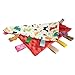 G-Tree Baby Comfort Blanket with Tag, Multi-Coloured Dinosaurs Tag, FOMUNI Taggy Blanket - Red Textured Underside