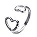 Bamos Jewerly Girls 925 Sterling Silver Ring Herat Set Promise Engagement Wedding Fashion Rings Size 6