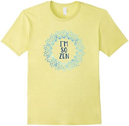 Mens I'm So Zen Beautiful Yoga Zen Mandala T-Shirt XL Lemon