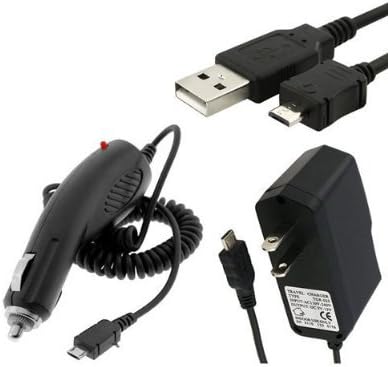 Importer520 Combo Rapid Car Charger + Home Wall Charger + USB Data Charge Sync Cable for LG 840g