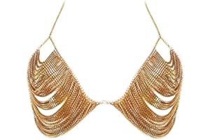 YWCUTE Women's Sexy Body Chain Multi layer Chest Chain Fashion Bra Chain Accessories Gift Body Jewelry